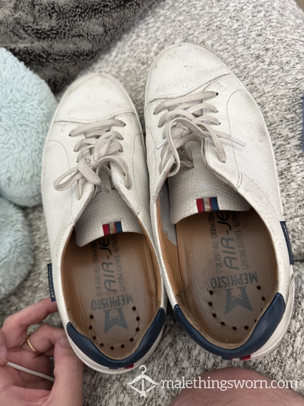 Mephisto French Version White Leather Shoes From Évreux France, Made In Italy