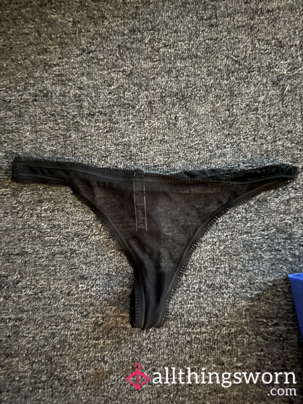 Mesh Black Thong