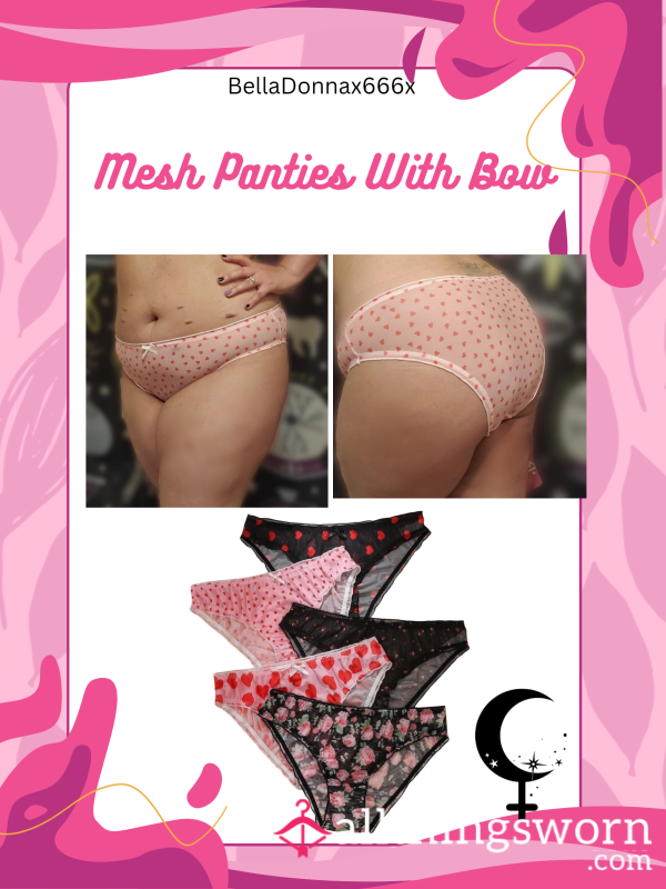 Mesh Panties With Bow