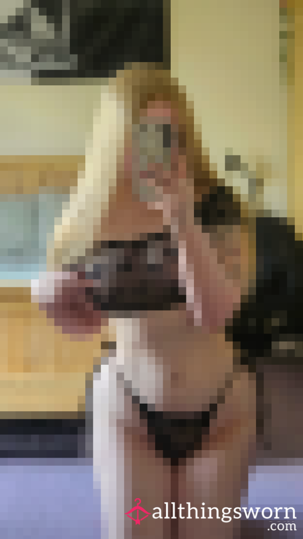 Mesh Polka Dot Bra & Panties
