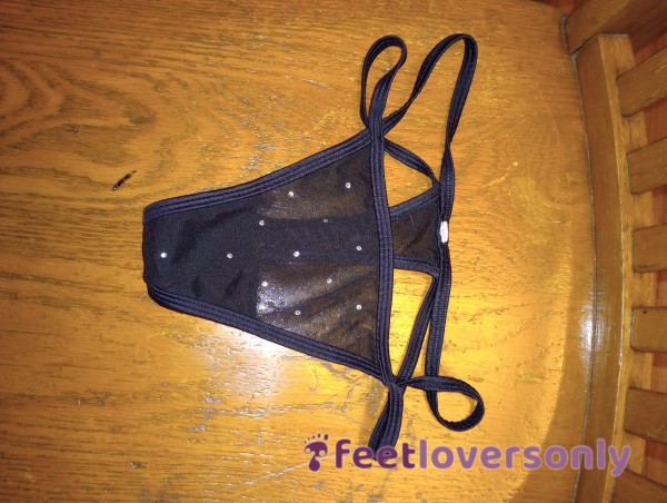 Mesh Rhinestone Thong 💕