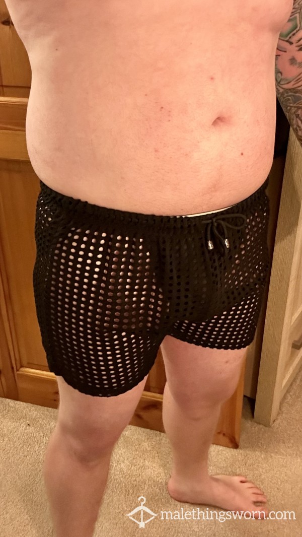 Mesh See Through Shorts Size L
