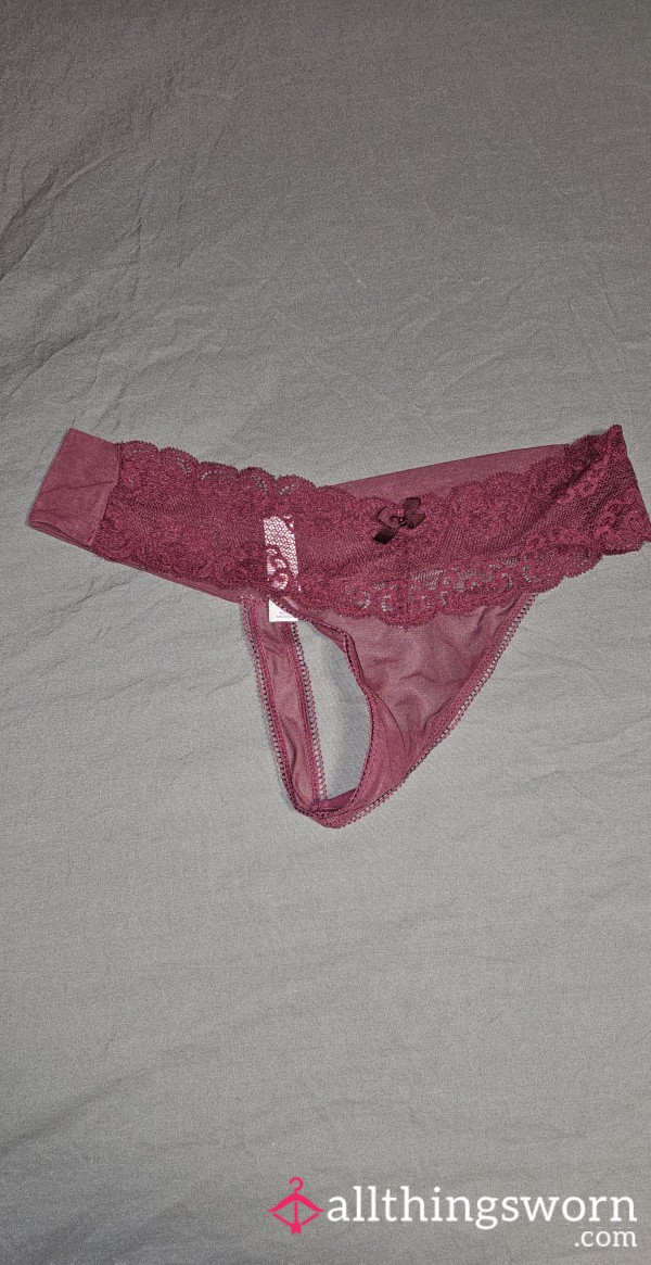 Mesh Thong Lace Trim ~ Pu**y RATING & PLAY INCLUDED 😈 Send Me Your Content & Find Out Just How 💦 You Make Me