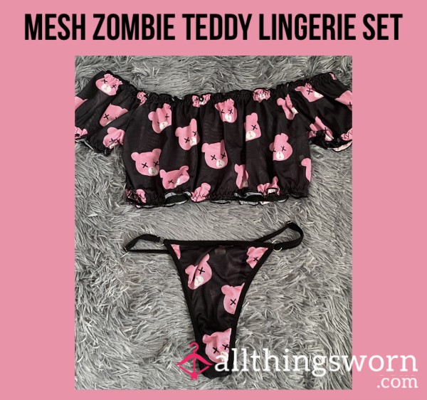 *reduced* Mesh Zombie Teddy Lingerie Set🧸