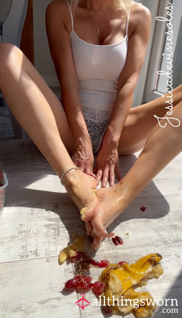 Messy Food Foot Play Video