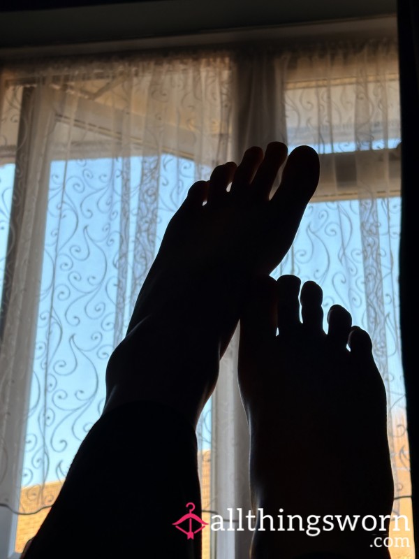 Messy Lotion Covered Feet