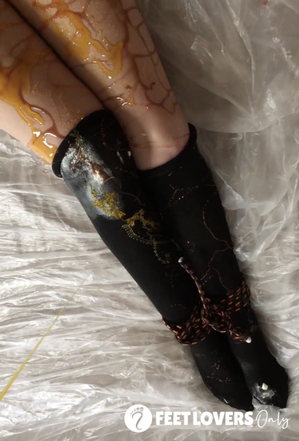 Messy Socks WAM Tied & Pied Bondage