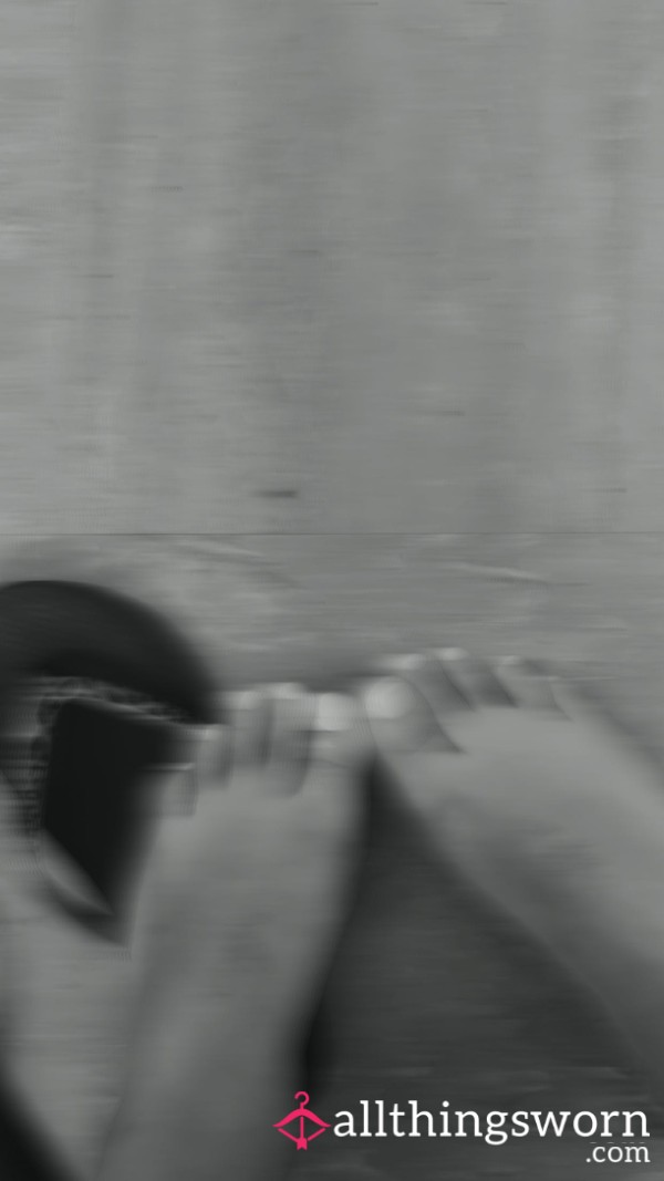 Messy White Painted Toes