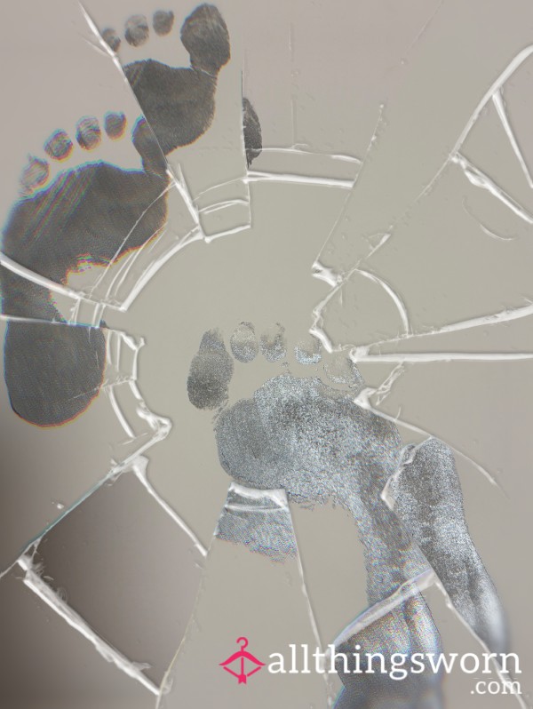 Metallic Sliver Foot Prints