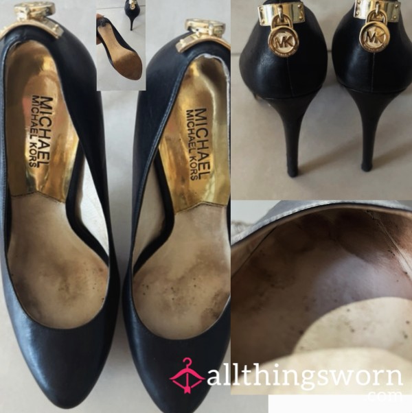 Michael Kors Signature Hamilton Leather Heels