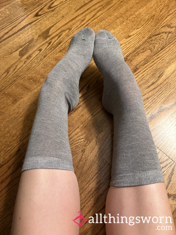 Mid Calf Grey Socks