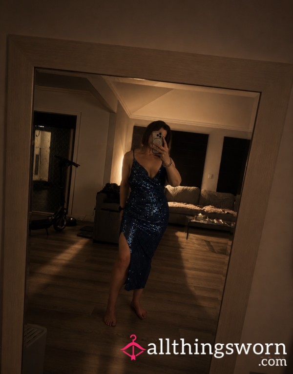 ✨ Midnight Blue Sequin Dress | Elegant Evening Wear