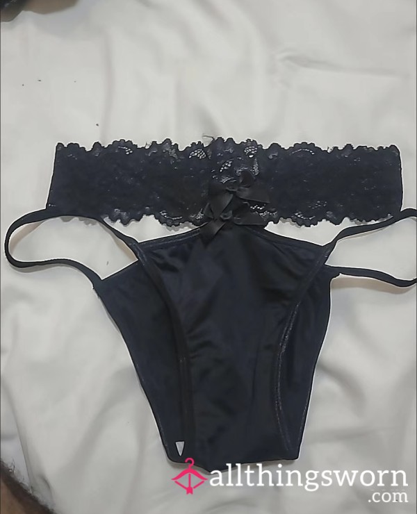 Midnight Lotus Black Lace Thong | Worn By Chinese Girls | Silky Softness + Natural Fragrance