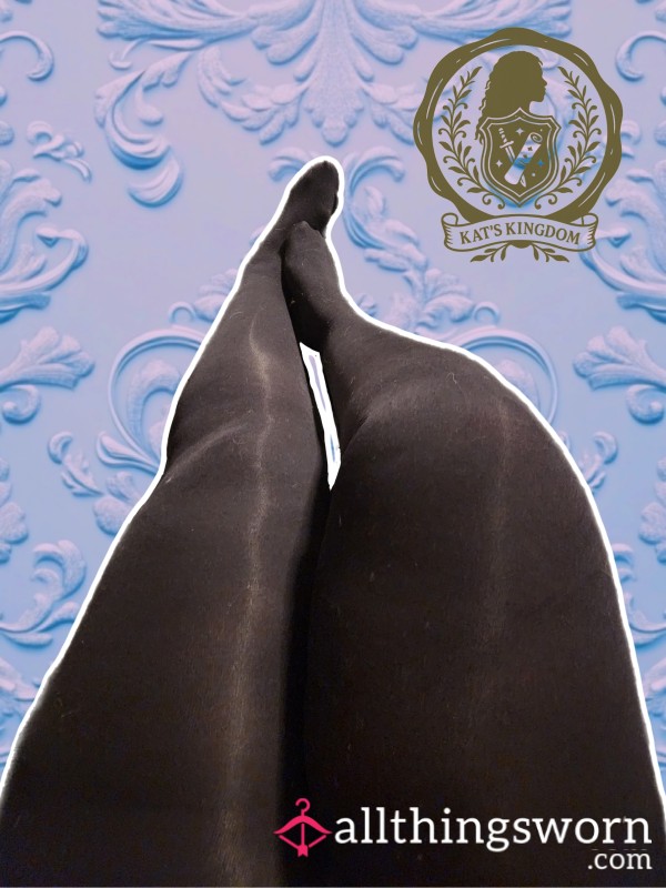 Midnight Obedience 🖤 Cla**ic Thick Black Opaque Tights