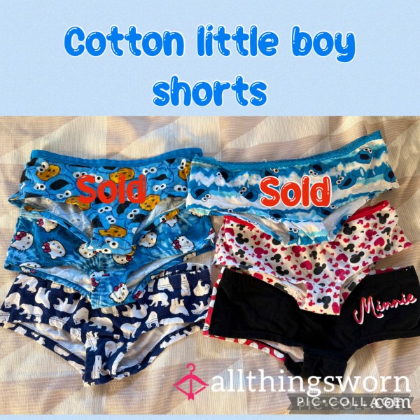 MILF Cotton Boy Shorts - Cookie Monster, Minnie, Hello Kitty And More!