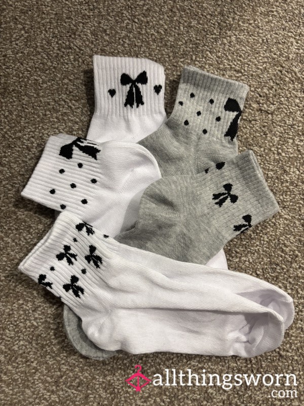 MILF Wears Cute Crew Socks/ 3 Pairs For You!!