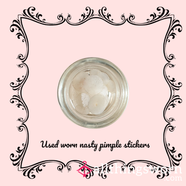 Mini Jar Of Nasty Dirty Gross Used Pimple Stickers