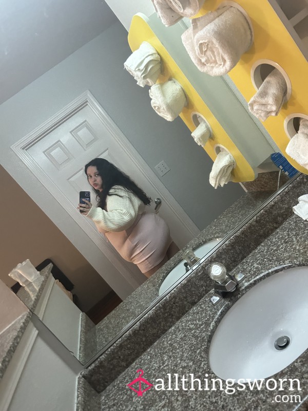 Mini Strap Baby Pink Tie Front Dress