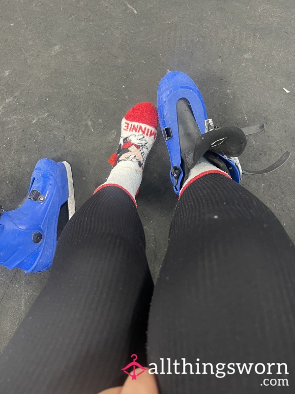 Minni Mouse Fluffy Socks - Worn