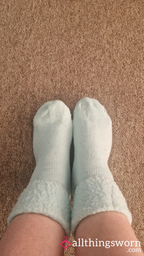 Mint Fluffy Socks