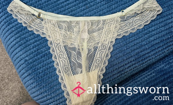 Mint Green Laced Thong