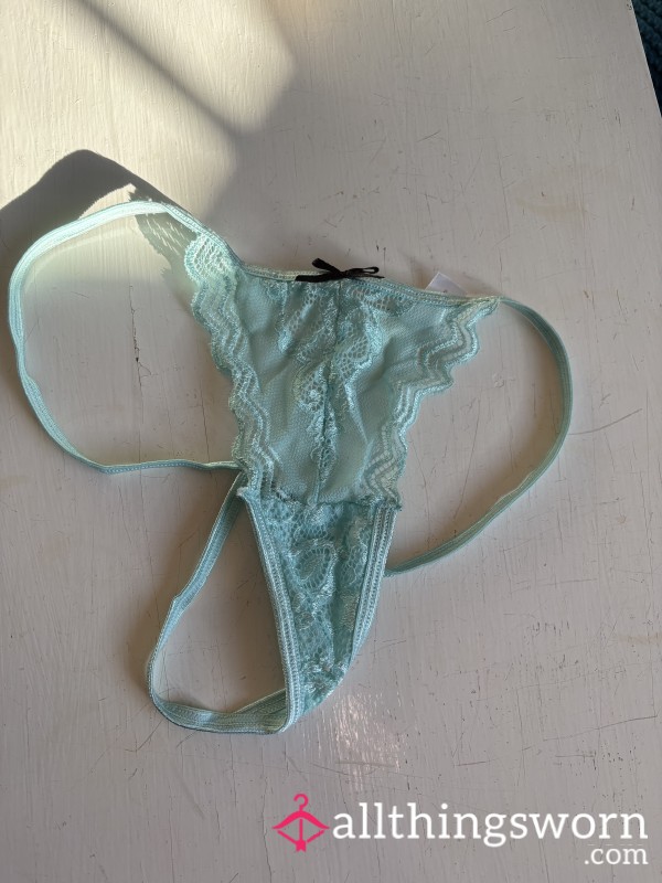 Mint Green Lacy G String