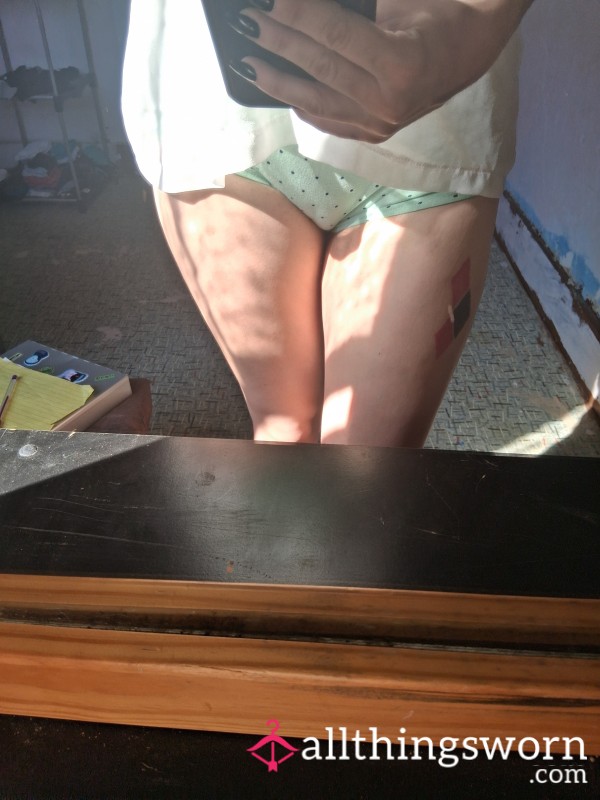 Mint Green Panties Worn For Nursing Shift