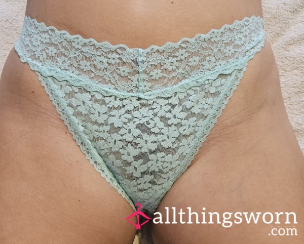 Mint Green Petal Pattern Panties