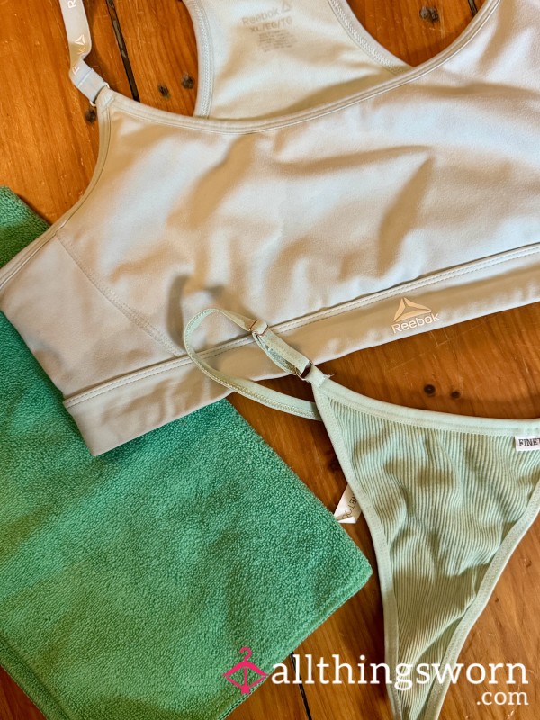 Mint Green PREWORN Workout Bundle, XL
