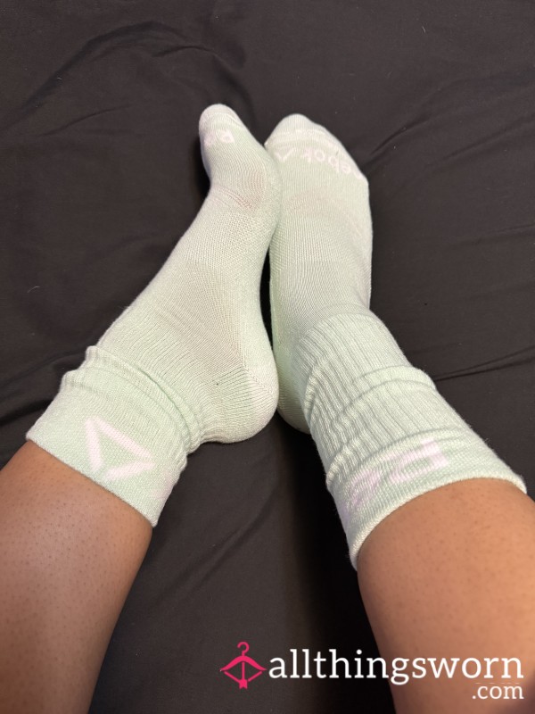 Mint Green Reebok Crew Socks