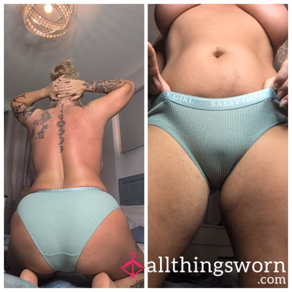 💚 Mint Green Sa**y Girl Cotton Briefs