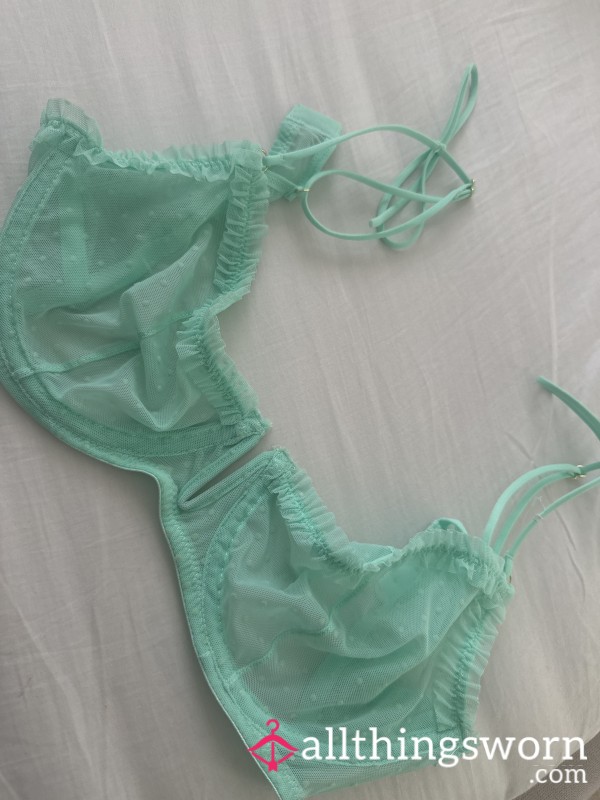 Mint Green Sheer Bra