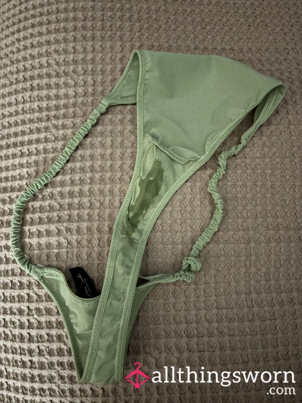 Mint Green Thong Worn For Day At Family Party