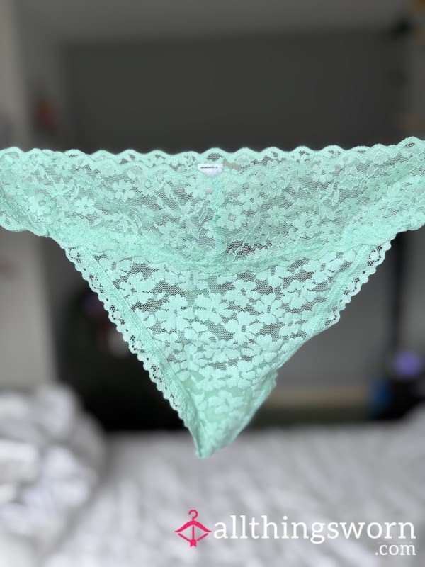 Mint Lace Thong