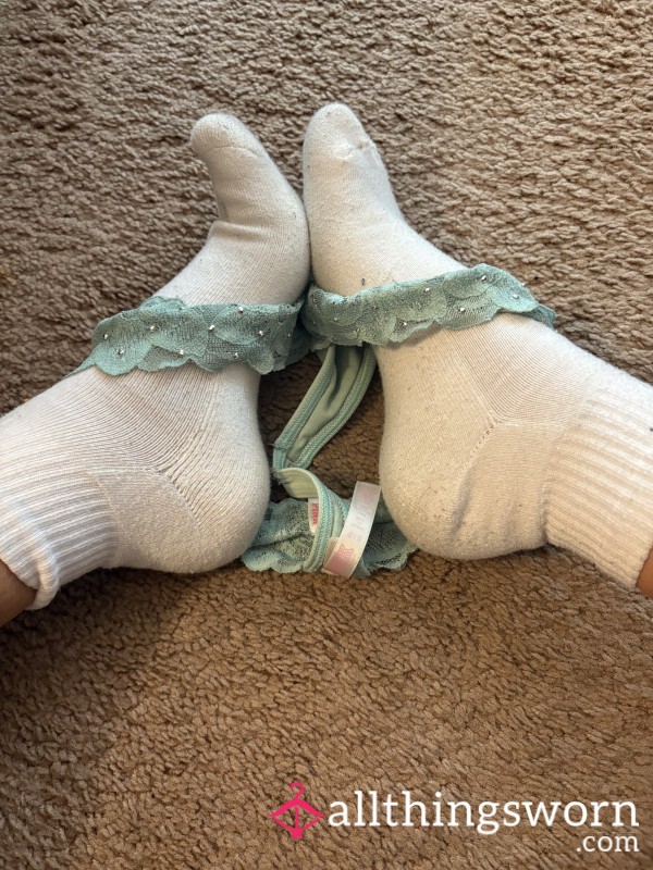 Mint Lace & White Sock Duo, Worn Your Way