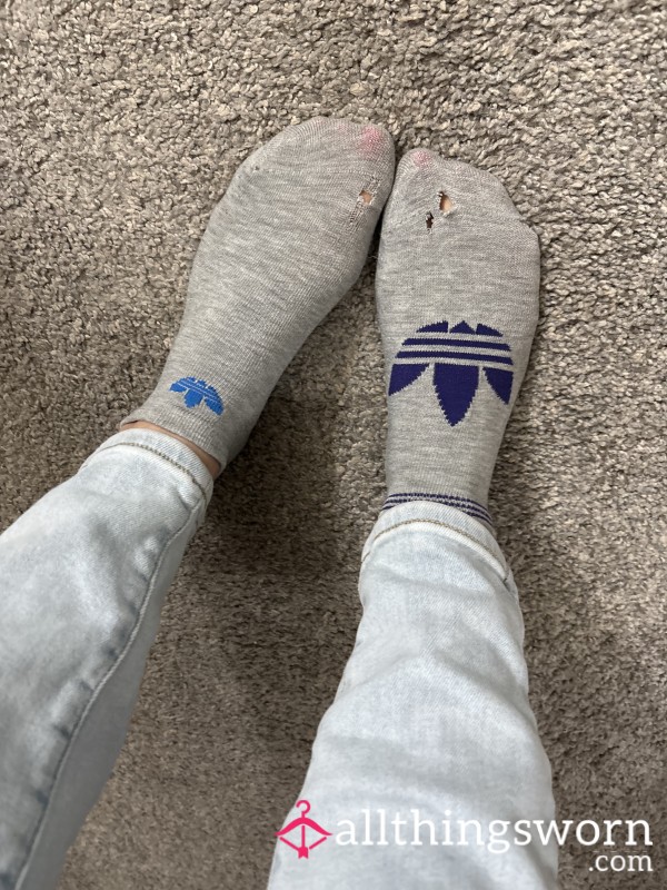 Mis Matched Adidas With Holes