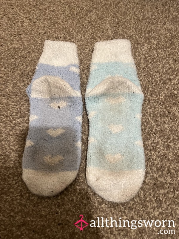 Mismatched Fluffy Socks