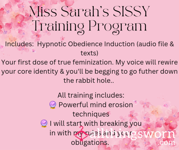 Miss Sarah's Sissy Training Program 👧