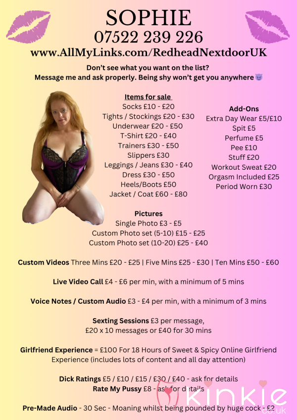 Miss Sophie's Price List