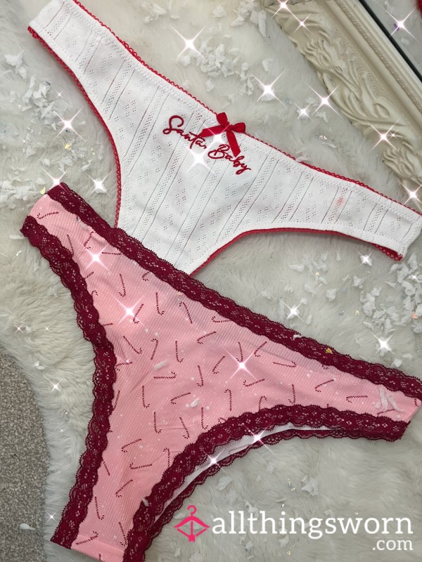 🎅🏻 Reduced Stock Must Go - Miss V’s Christmas Panty Wear 💋 Santa Baby & Candy Cane Editions 🍬
