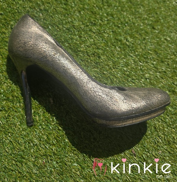 Miss's Gold Platforms - Worn To Pieces, Worn By Me