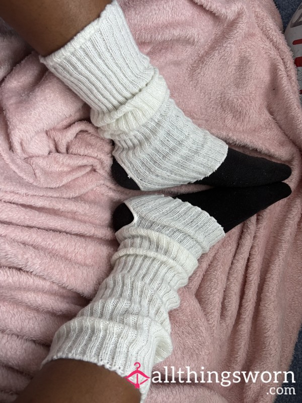 Mistress’ White Gym Leg Warmers 🤍