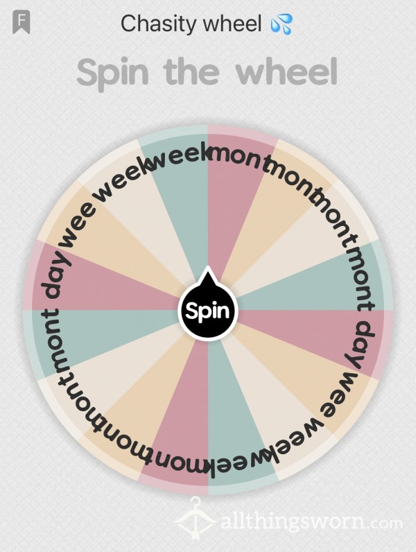 MistressT’s Chasity Wheel 💦