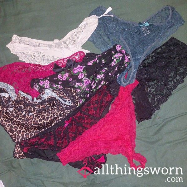 Mix Of Panties - Lace & Silky (worn For 3 Days) - You Chose What I Wear