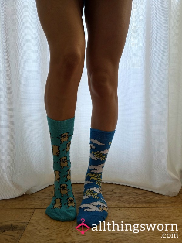 3-day House-worn Novelty Socks — Relaxed Wear, Unique Pairs, And A Naturally Lived-in Feel 😉