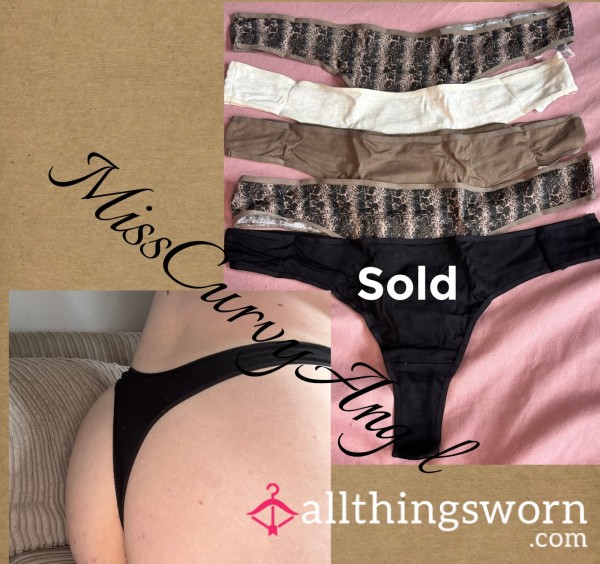 Mixed Selection Of Darker Cotton Thongs (postage Included) (completely Customisable)