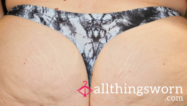 Mommy's Hidden Secret: My Black & Grey Tie-Dye Thong.