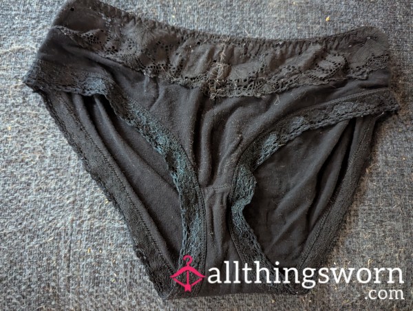 Mommy's Lacey Black Panties - Worship Me, Boys!