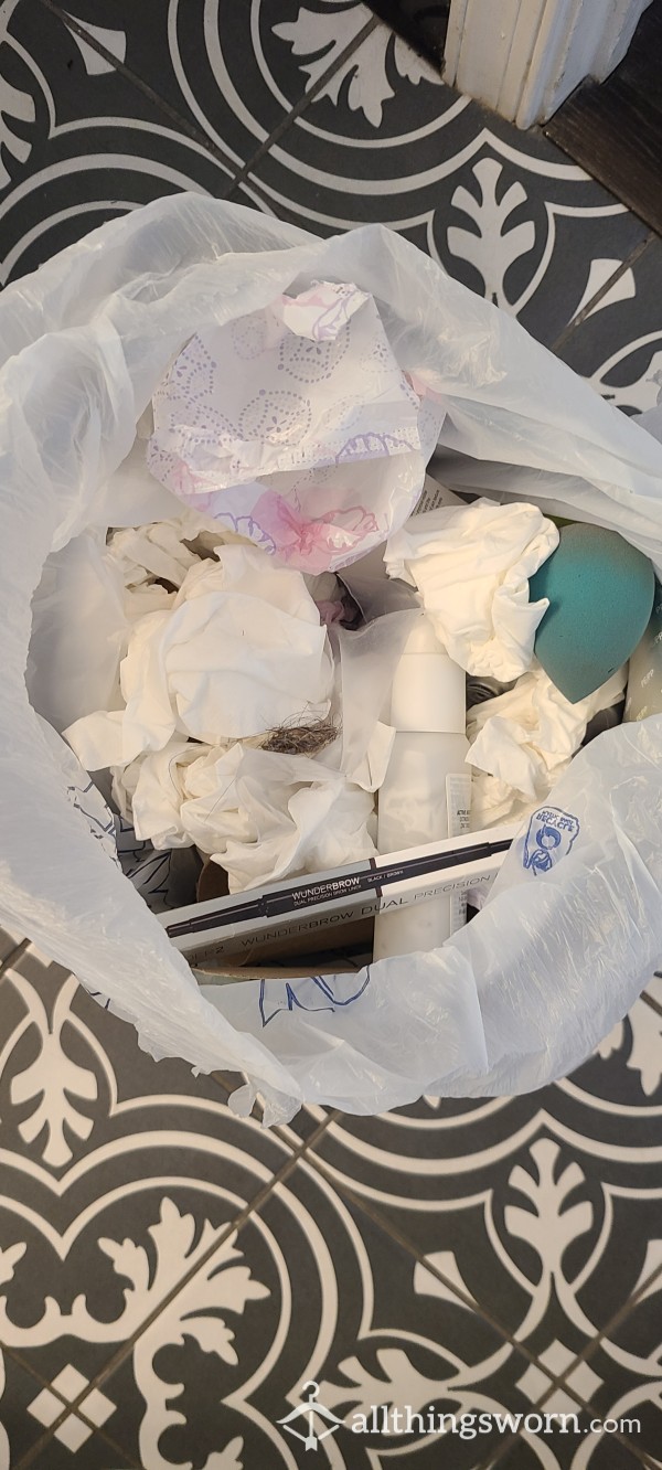 Bathroom Garbage Can - Bag Of Goodies For Trash Pandas And Dirty Raccoons
