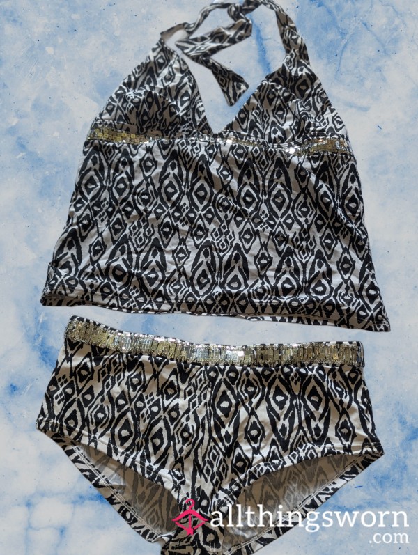 Mom's Zebra Print 2 Piece Swimsuit